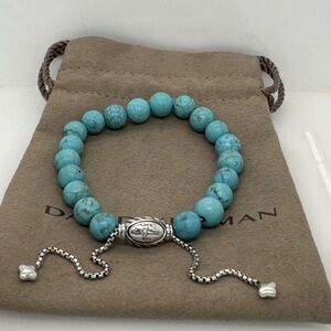 David Yurman Turquoise Spiritual Bead Bracelet